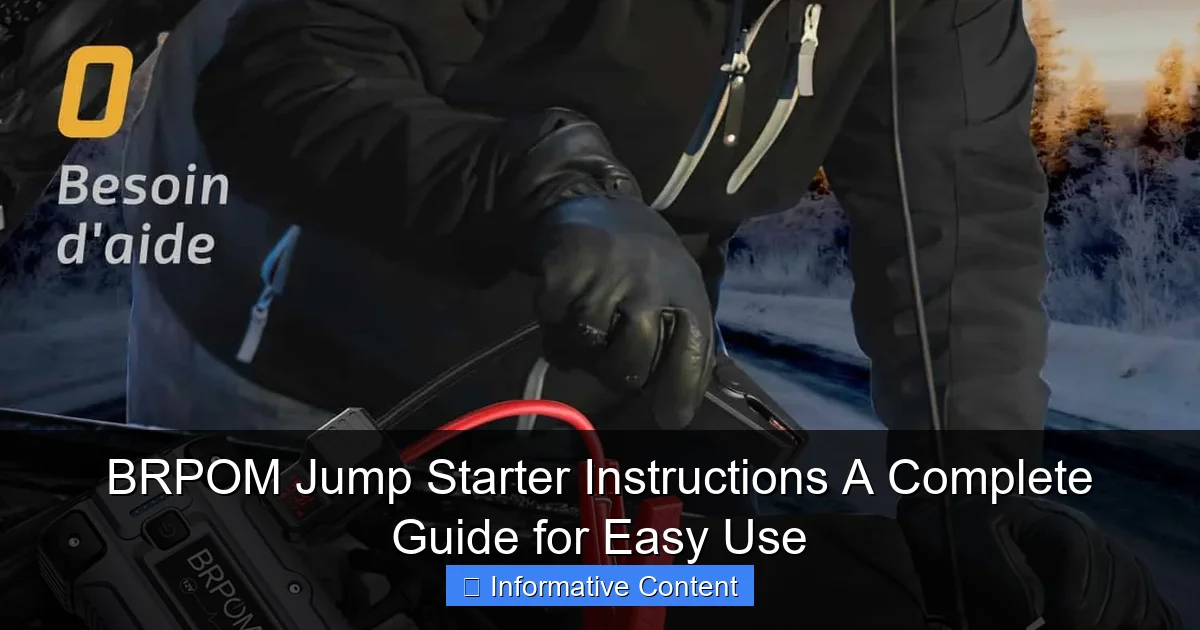 BRPOM Jump Starter Instructions A Complete Guide for Easy Use