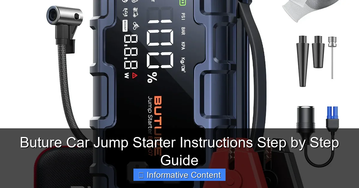 Buture Car Jump Starter Instructions Step by Step Guide
