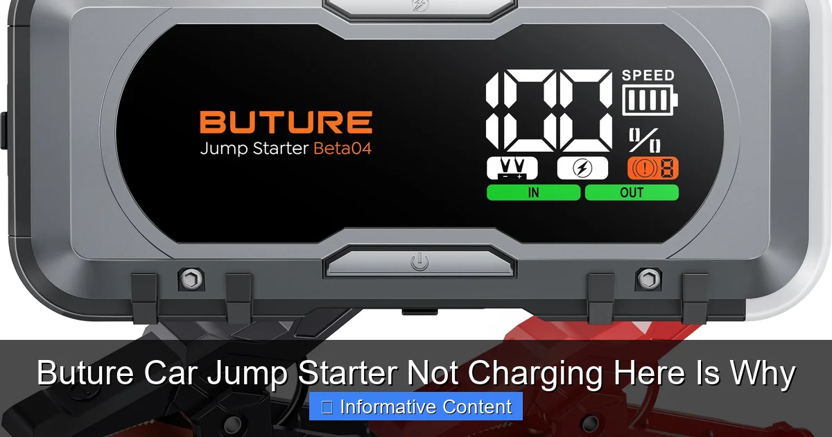 Buture Car Jump Starter Not Charging Here Is Why