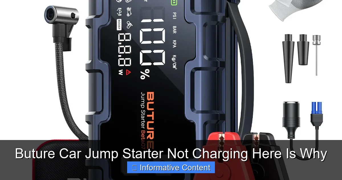 Buture Car Jump Starter Not Charging Here Is Why