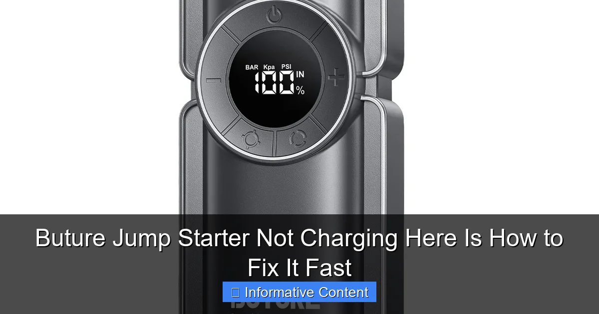 Buture Jump Starter Not Charging Here Is How to Fix It Fast