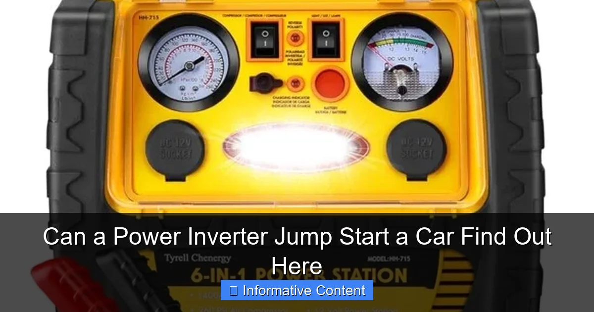 Can a Power Inverter Jump Start a Car Find Out Here