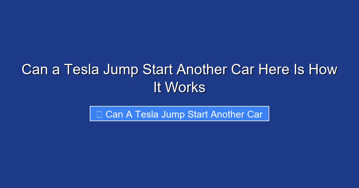 Can a Tesla Jump Start Another Car Here Is How It Works
