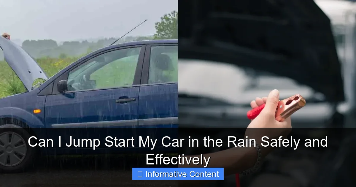 Can I Jump Start My Car in the Rain Safely and Effectively