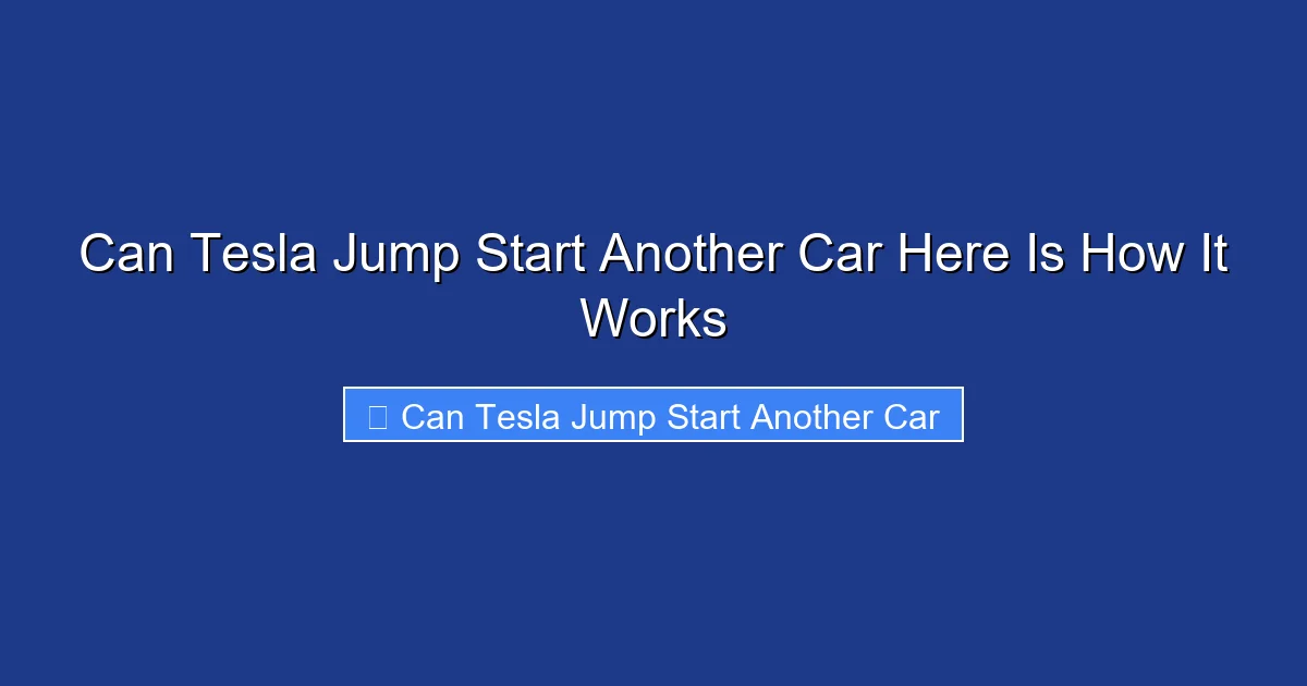 Can Tesla Jump Start Another Car Here Is How It Works