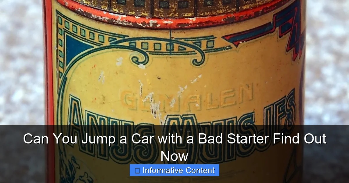 Can You Jump a Car with a Bad Starter Find Out Now
