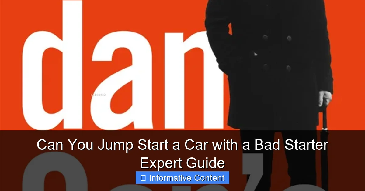Can You Jump Start a Car with a Bad Starter Expert Guide