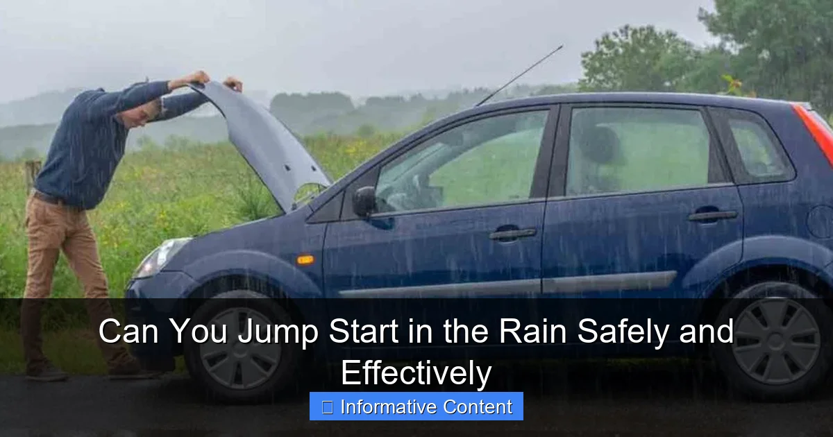 Can You Jump Start in the Rain Safely and Effectively