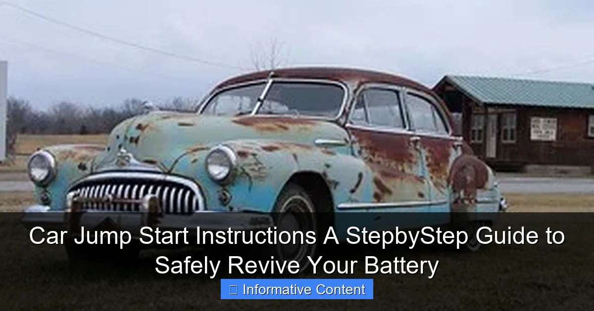 Car Jump Start Instructions A StepbyStep Guide to Safely Revive Your Battery