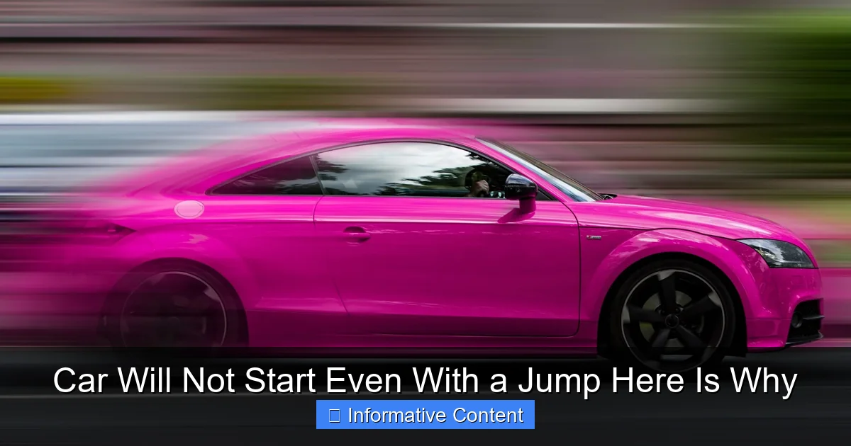 Car Will Not Start Even With a Jump Here Is Why