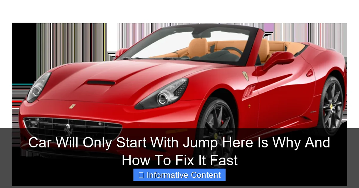 Car Will Only Start With Jump Here Is Why And How To Fix It Fast