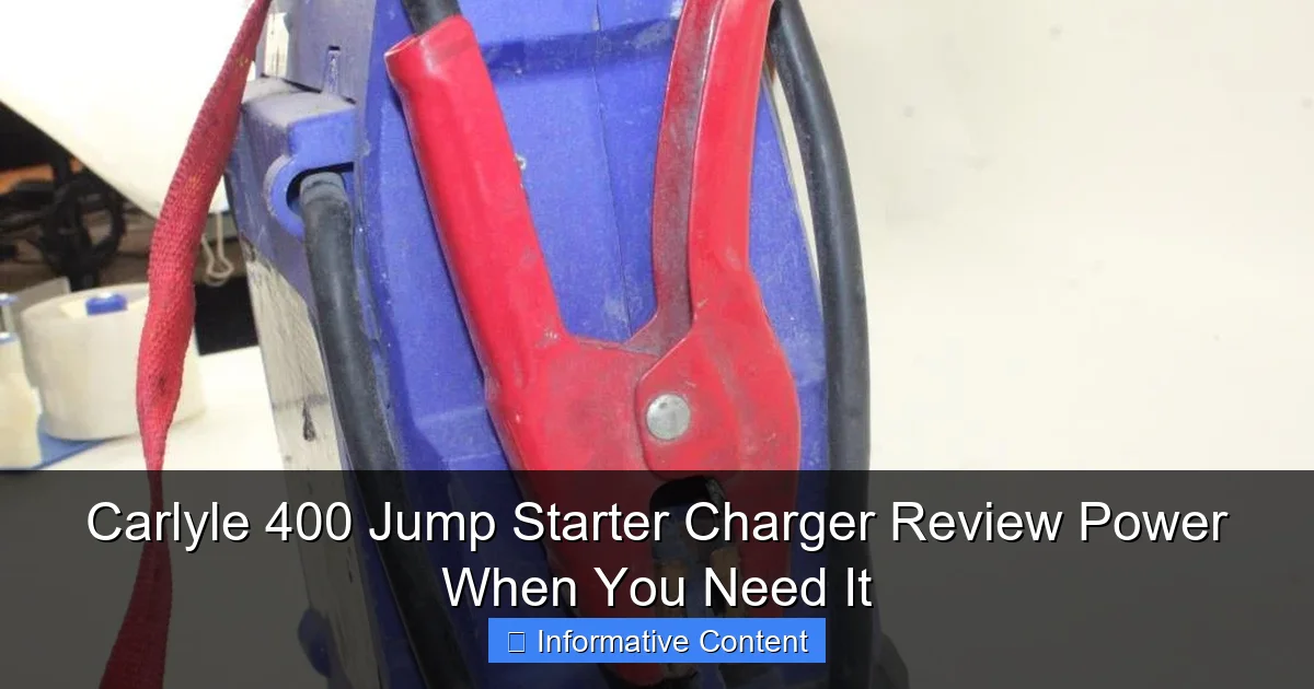 Carlyle 400 Jump Starter Charger Review Power When You Need It