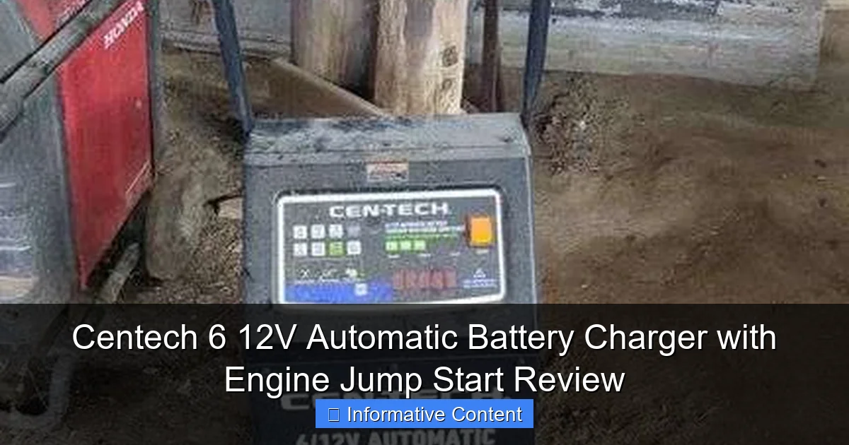 Centech 6 12V Automatic Battery Charger with Engine Jump Start Review