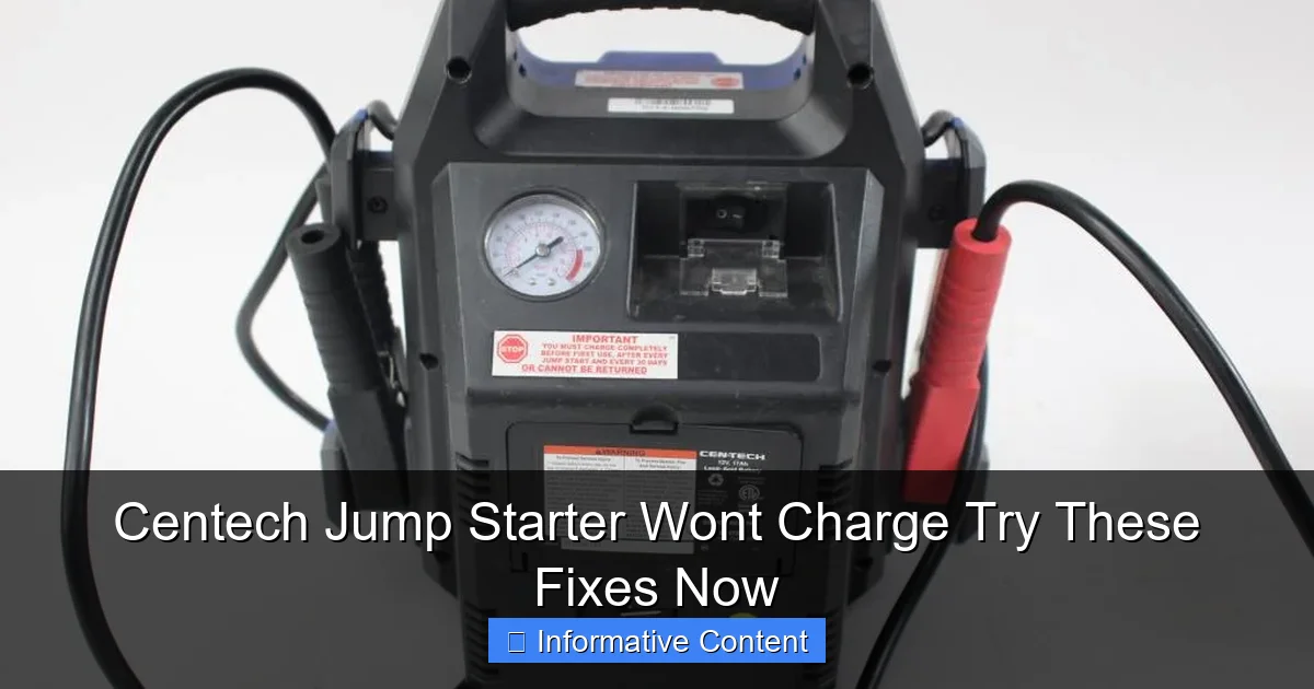 Centech Jump Starter Wont Charge Try These Fixes Now
