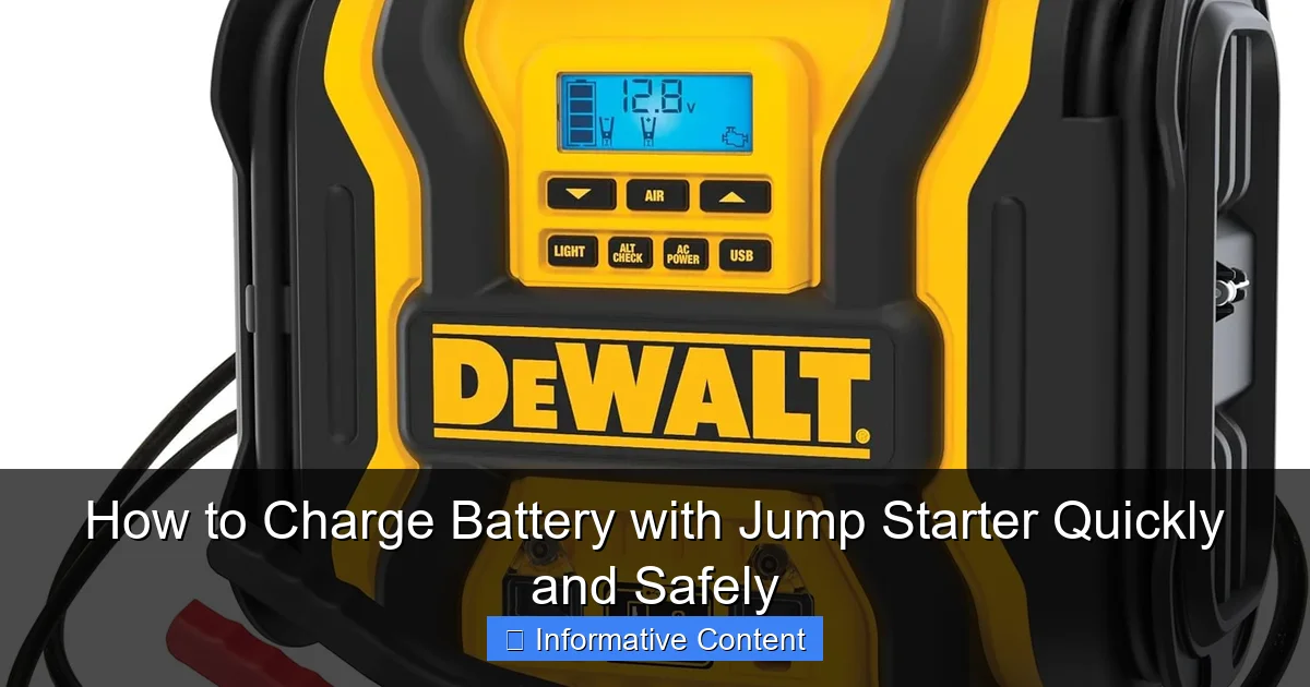 How to Charge Battery with Jump Starter Quickly and Safely