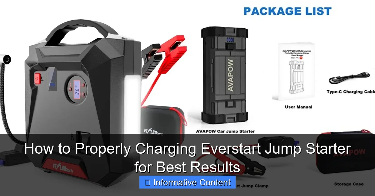 How to Properly Charging Everstart Jump Starter for Best Results