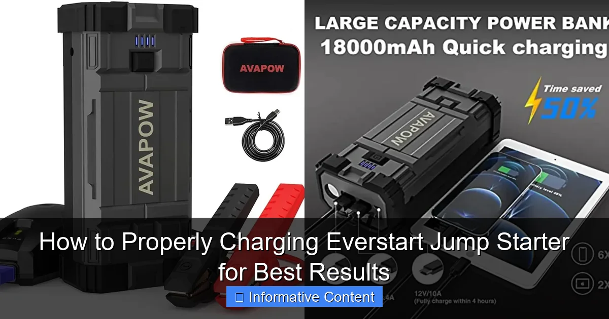 How to Properly Charging Everstart Jump Starter for Best Results