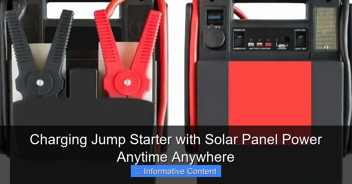 Charging Jump Starter with Solar Panel Power Anytime Anywhere