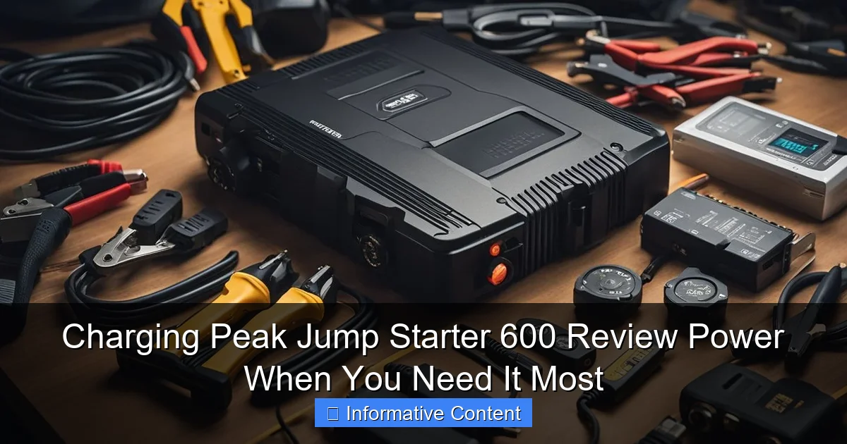 Charging Peak Jump Starter 600 Review Power When You Need It Most
