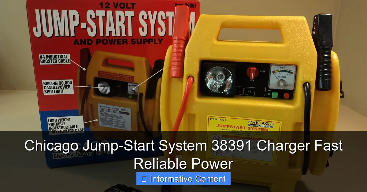 Chicago Jump-Start System 38391 Charger Fast Reliable Power