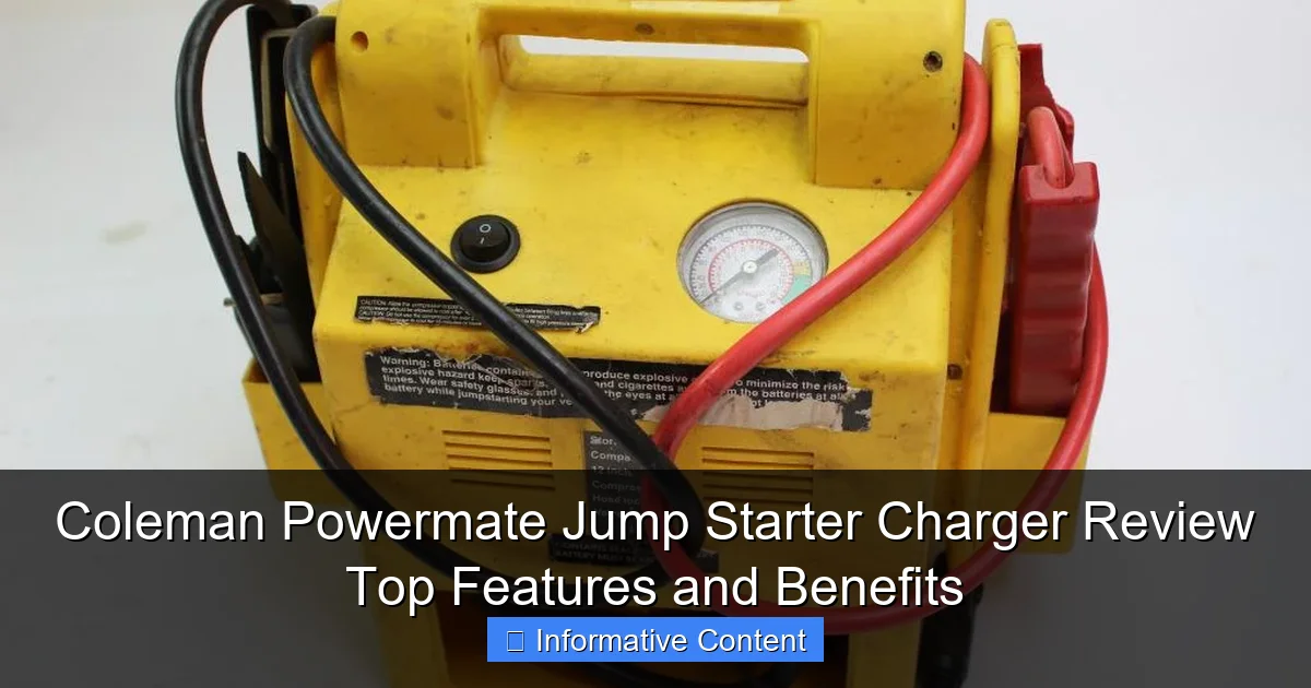Coleman Powermate Jump Starter Charger Review Top Features and Benefits