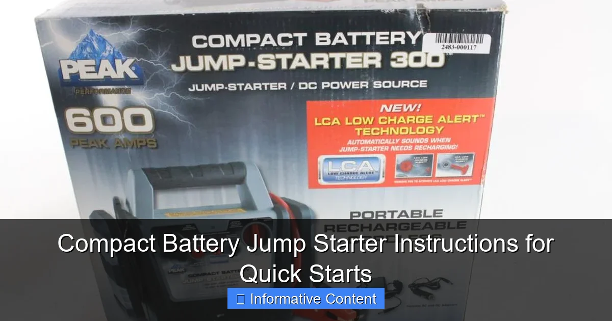 Compact Battery Jump Starter Instructions for Quick Starts