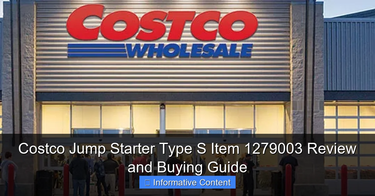 Costco Jump Starter Type S Item 1279003 Review and Buying Guide