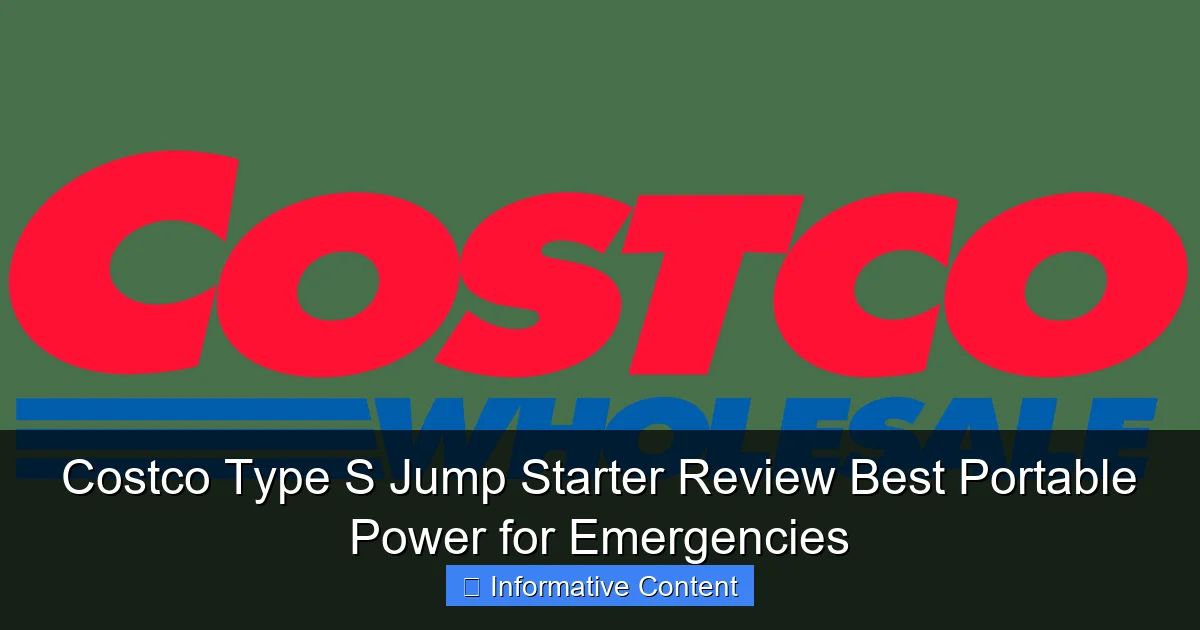 Costco Type S Jump Starter Review Best Portable Power for Emergencies