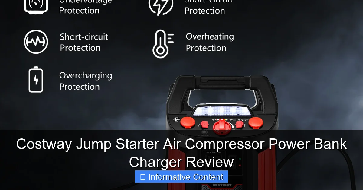 Costway Jump Starter Air Compressor Power Bank Charger Review