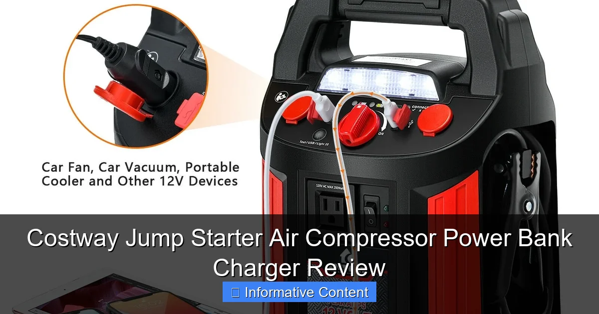Costway Jump Starter Air Compressor Power Bank Charger Review