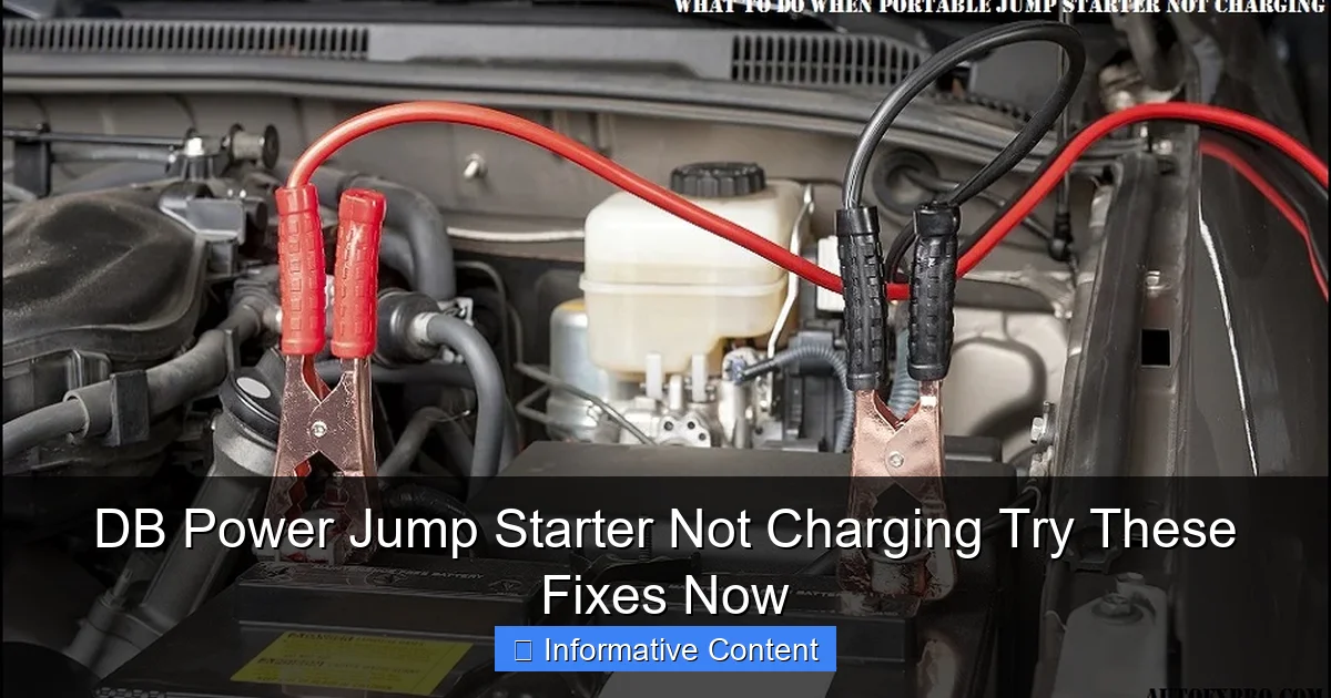 DB Power Jump Starter Not Charging Try These Fixes Now