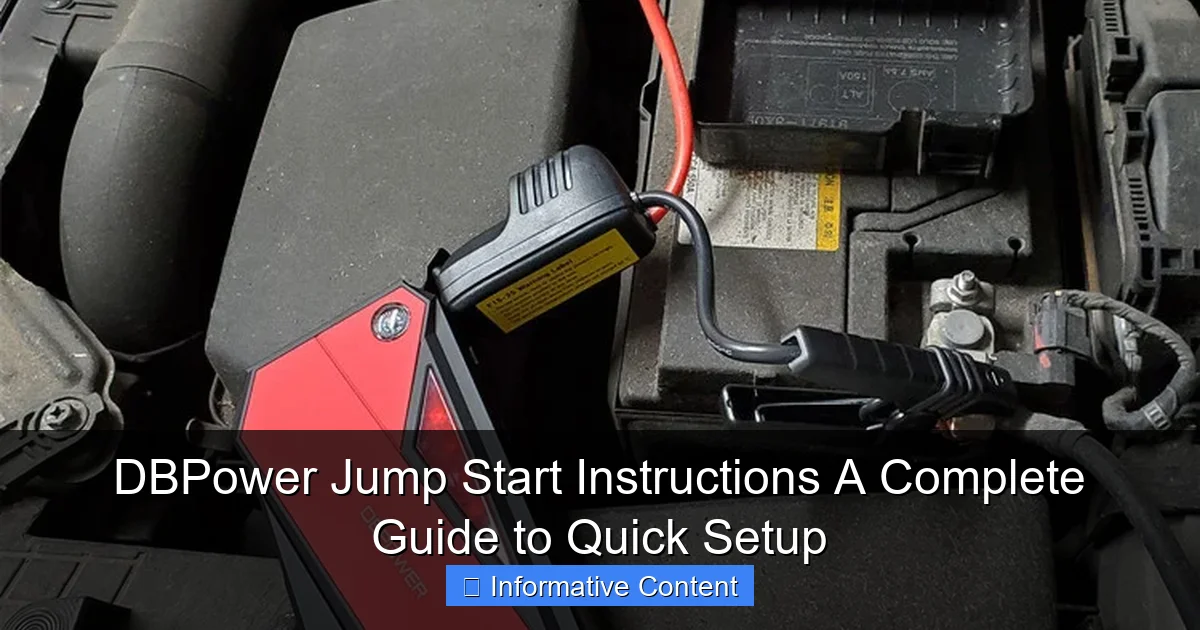 DBPower Jump Start Instructions A Complete Guide to Quick Setup