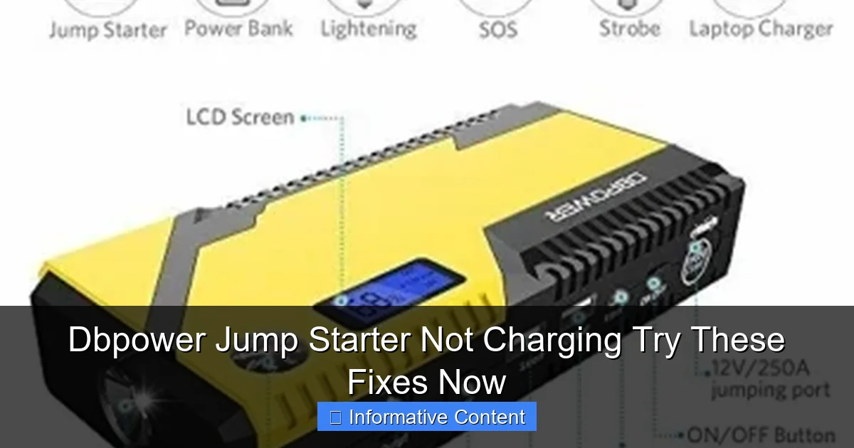 Dbpower Jump Starter Not Charging Try These Fixes Now