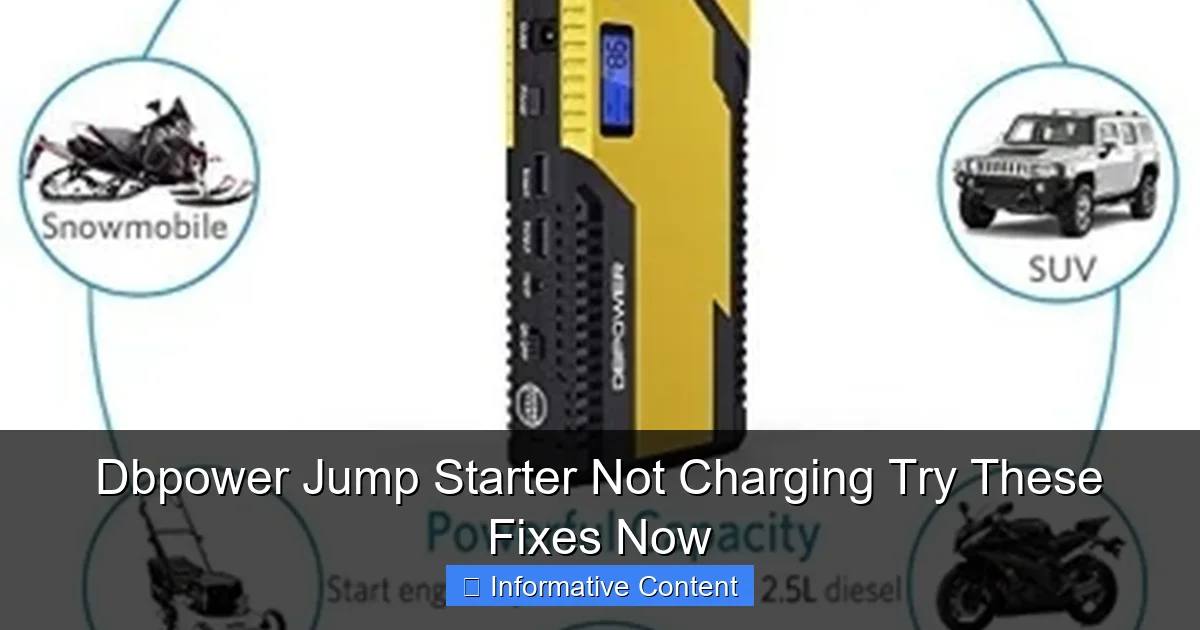 Dbpower Jump Starter Not Charging Try These Fixes Now