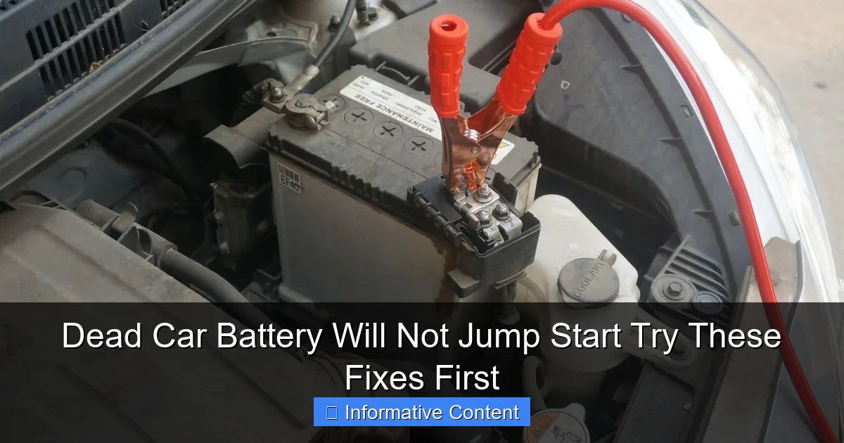Dead Car Battery Will Not Jump Start Try These Fixes First