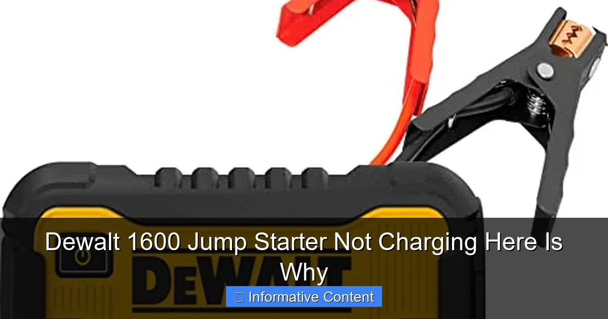Dewalt 1600 Jump Starter Not Charging Here Is Why