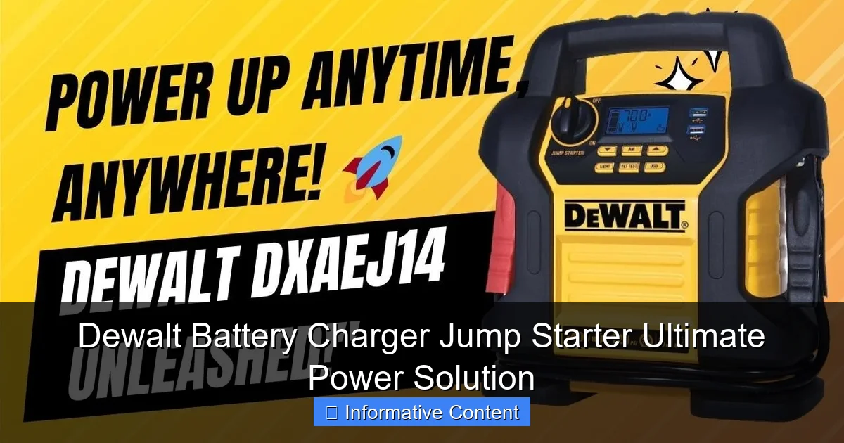 Dewalt Battery Charger Jump Starter Ultimate Power Solution