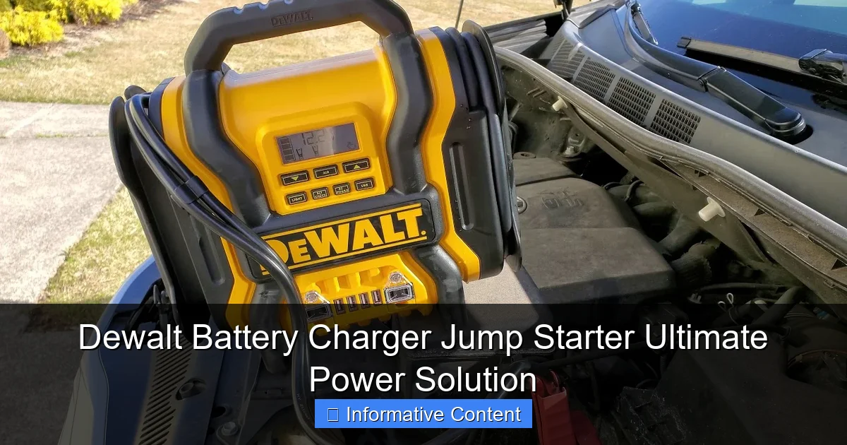 Dewalt Battery Charger Jump Starter Ultimate Power Solution