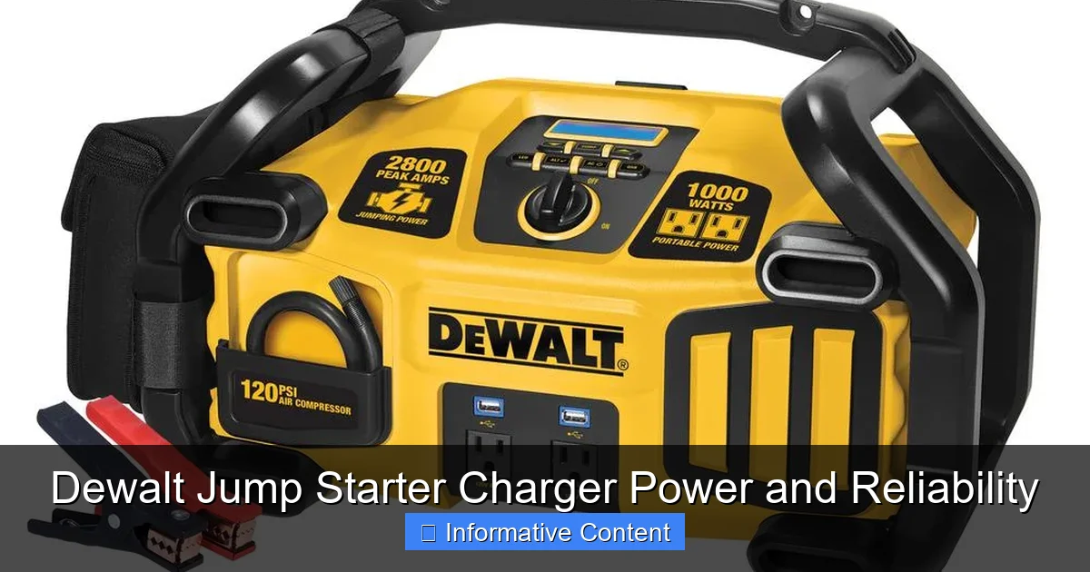 Dewalt Jump Starter Charger Power and Reliability