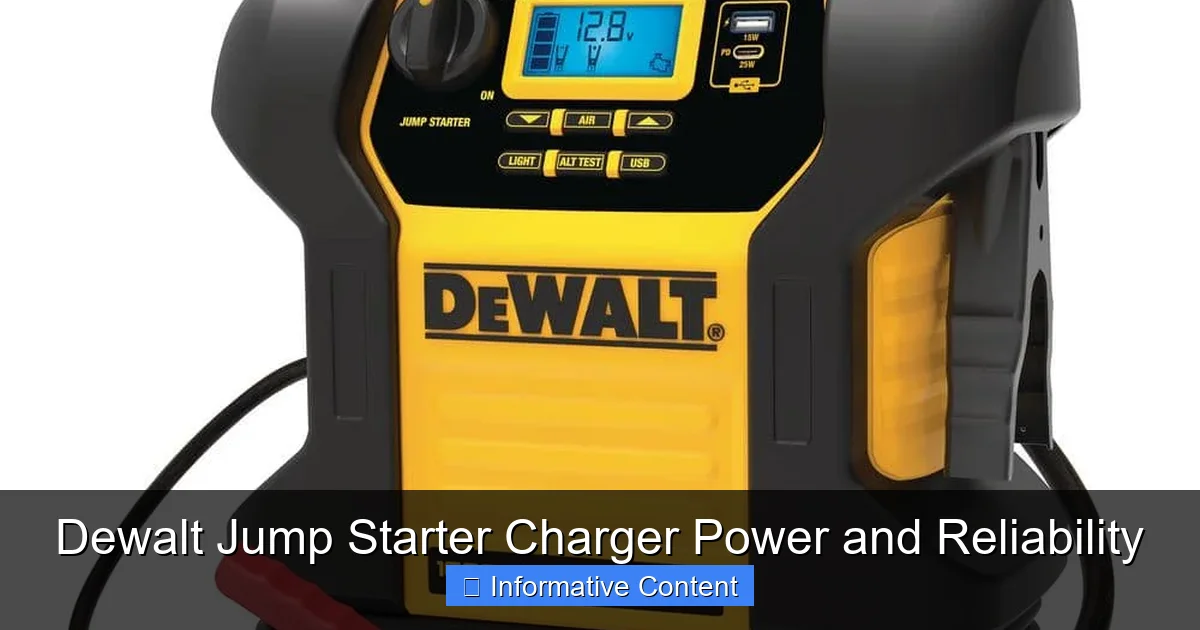 Dewalt Jump Starter Charger Power and Reliability