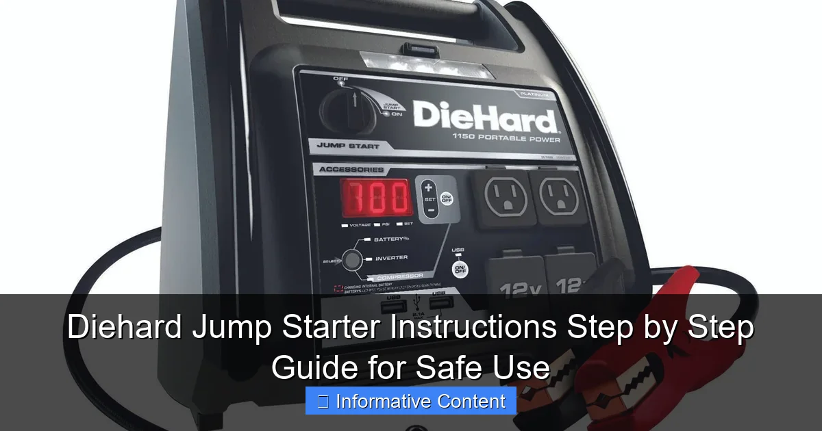 Diehard Jump Starter Instructions Step by Step Guide for Safe Use