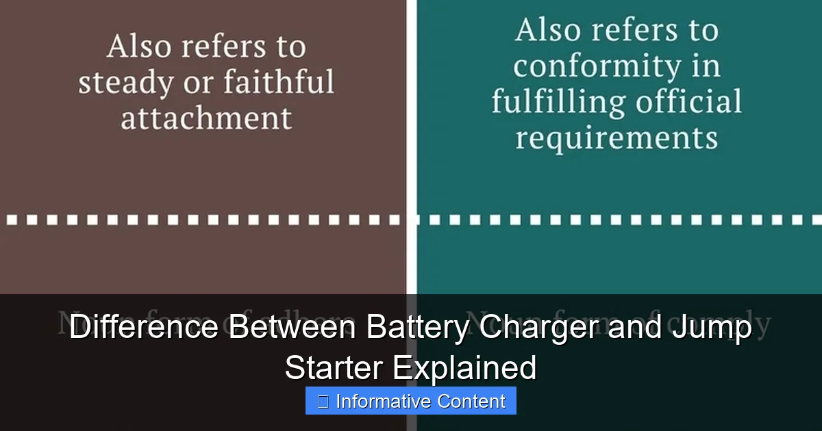 Difference Between Battery Charger and Jump Starter Explained