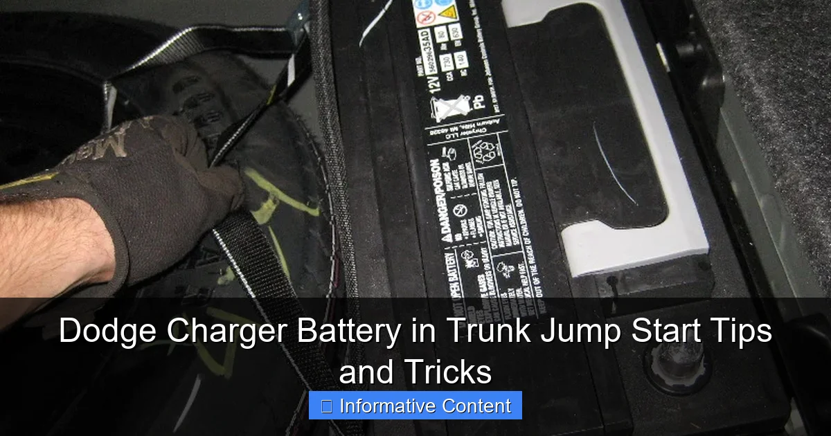 Dodge Charger Battery in Trunk Jump Start Tips and Tricks