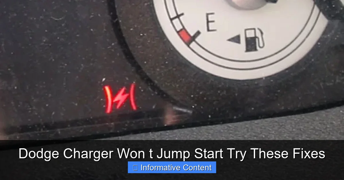 Dodge Charger Won t Jump Start Try These Fixes