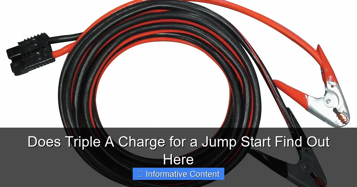 Does Triple A Charge for a Jump Start Find Out Here
