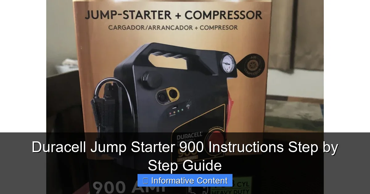 Duracell Jump Starter 900 Instructions Step by Step Guide