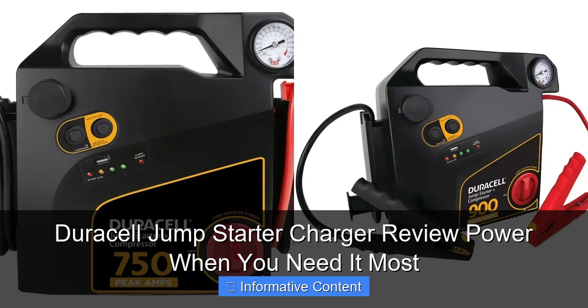 Duracell Jump Starter Charger Review Power When You Need It Most