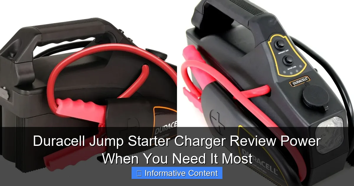Duracell Jump Starter Charger Review Power When You Need It Most