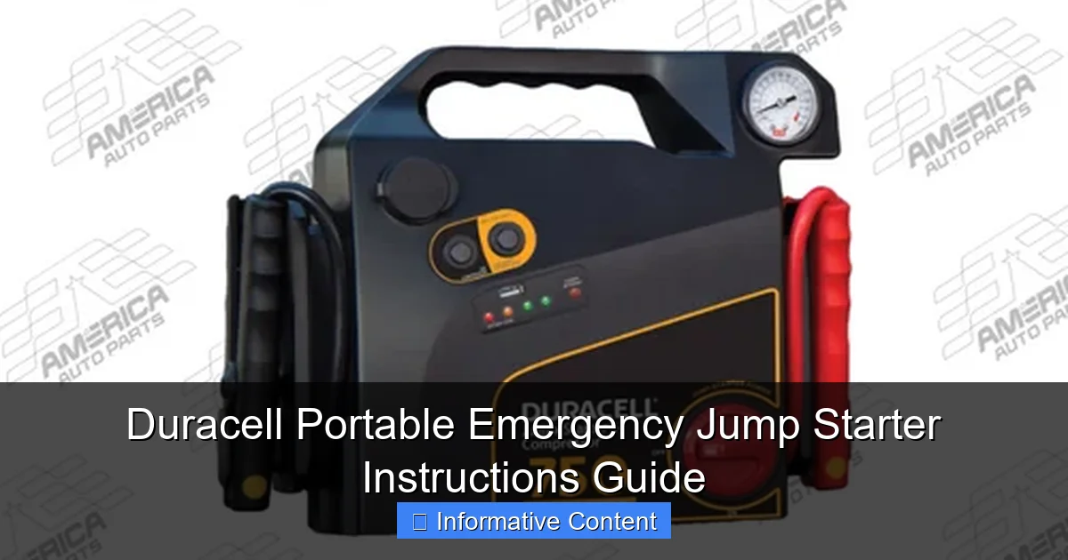 Duracell Portable Emergency Jump Starter Instructions Guide