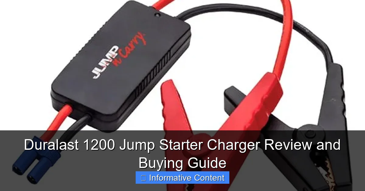 Duralast 1200 Jump Starter Charger Review and Buying Guide